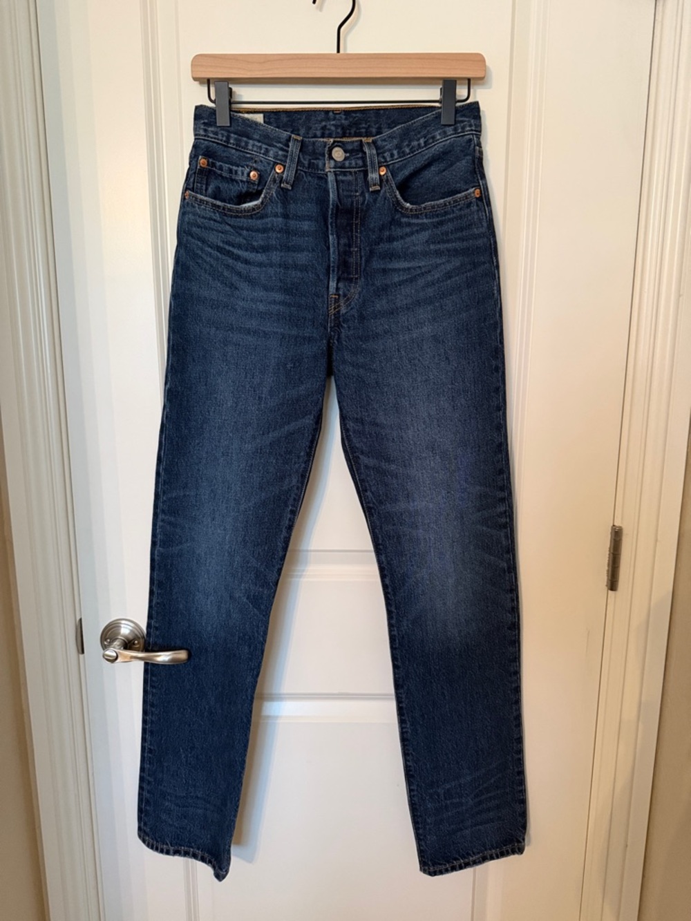 Levi’s 501 Classic Straight-Leg Women's Jeans in Dark Blue